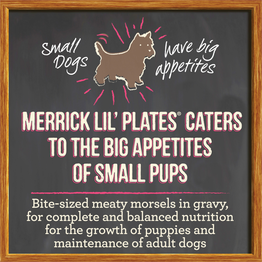 
                  
                    Merrick Lil' Plates Small Breed Grain Free Pint Size Puppy Plate in Gravy Dog Food Tray
                  
                