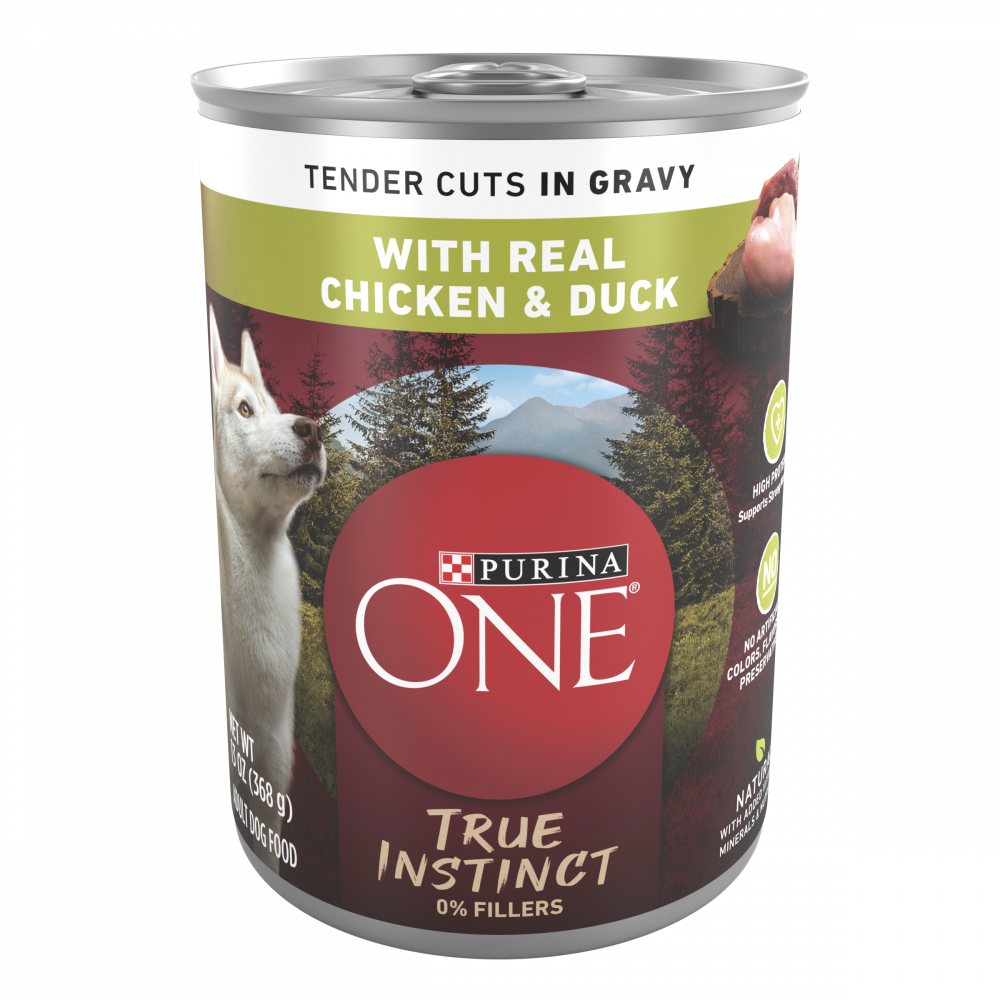 One True Instinct Tender Cuts in Gravy Chicken and Duck Wet Dog Food