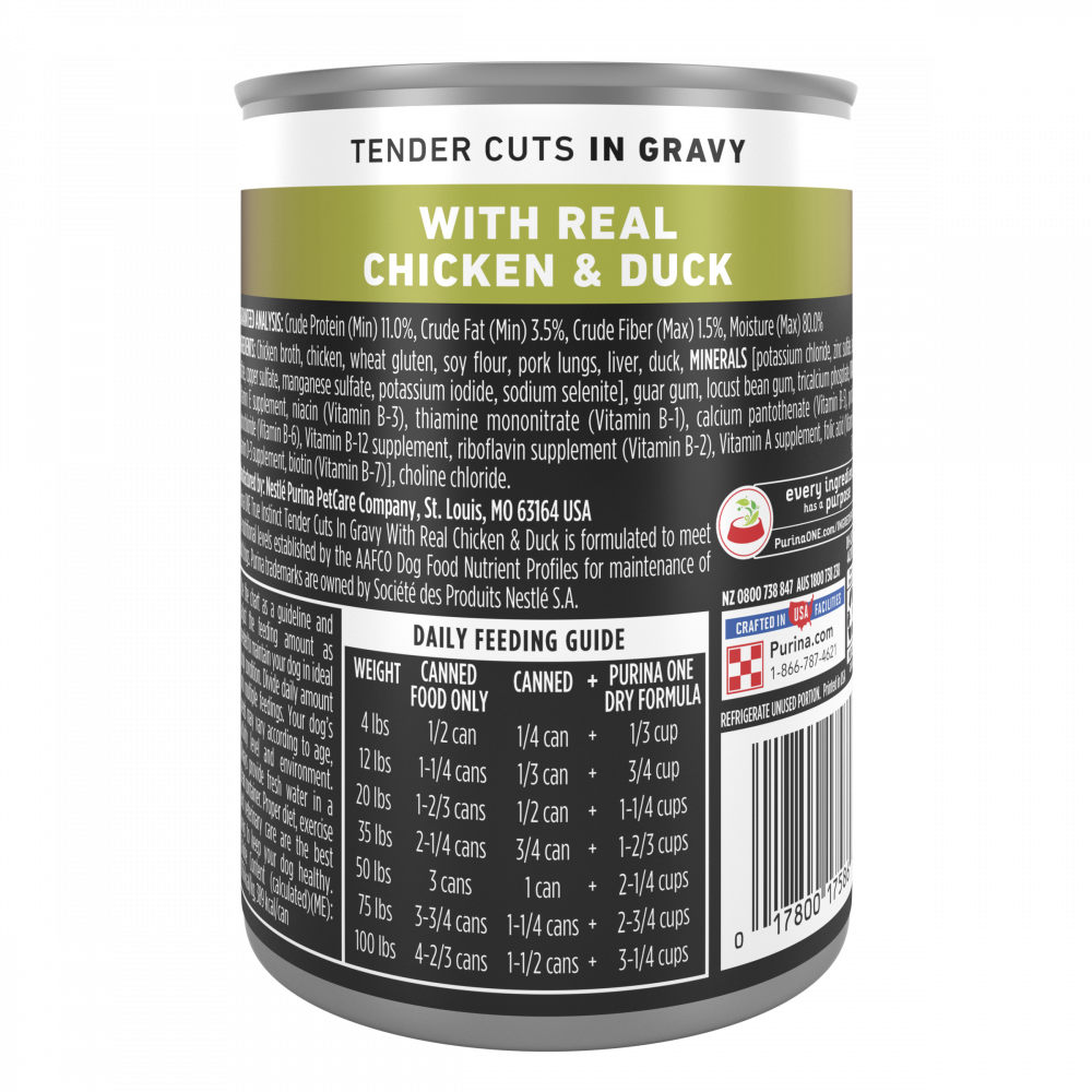 One True Instinct Tender Cuts in Gravy Chicken and Duck Wet Dog Food