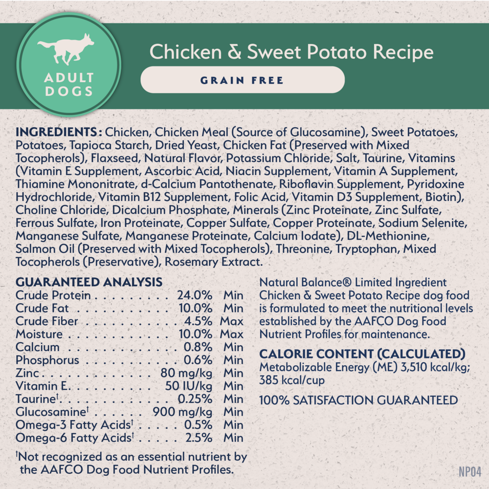 
                  
                    Natural Balance Limited Ingredient Grain Free Chicken & Sweet Potato Recipe Dry Dog Food
                  
                