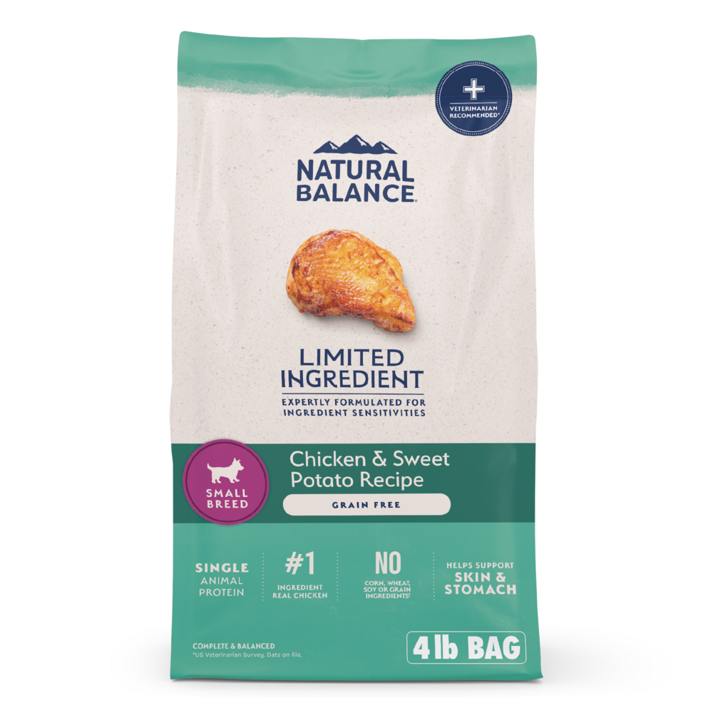 Natural Balance Limited Ingredient Grain Free Dry Dog Food for Small Breeds, Chicken & Sweet Potato Recipe