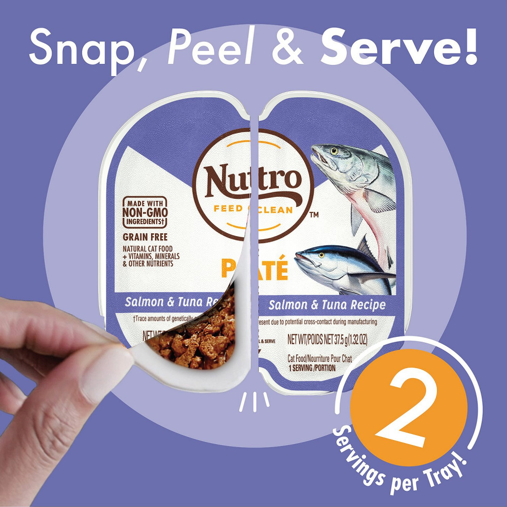 
                  
                    Nutro Perfect Portions Grain-Free Salmon & Tuna Recipe Cat Food Trays
                  
                