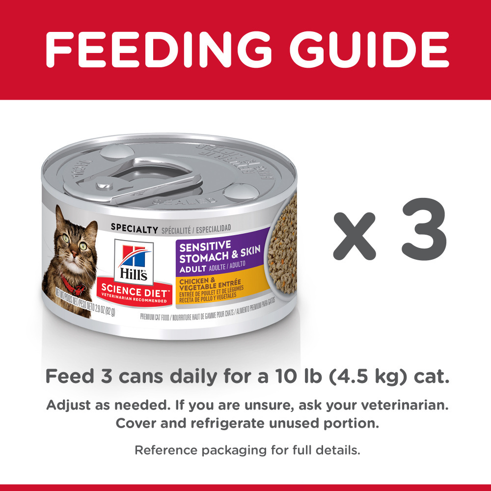 
                  
                    Hill's Science Diet Adult Sensitive Stomach & Skin Chicken & Vegetable Entree Canned Cat Food
                  
                