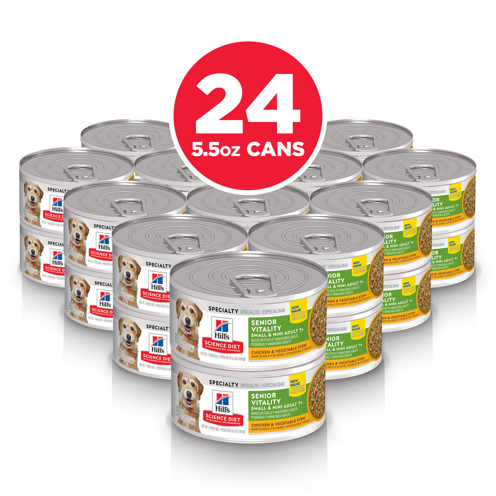 
                  
                    Hill's Science Diet Adult 7+ Senior Vitality SM & Mini Chicken & Vegetable Stew Canned Dog Food
                  
                