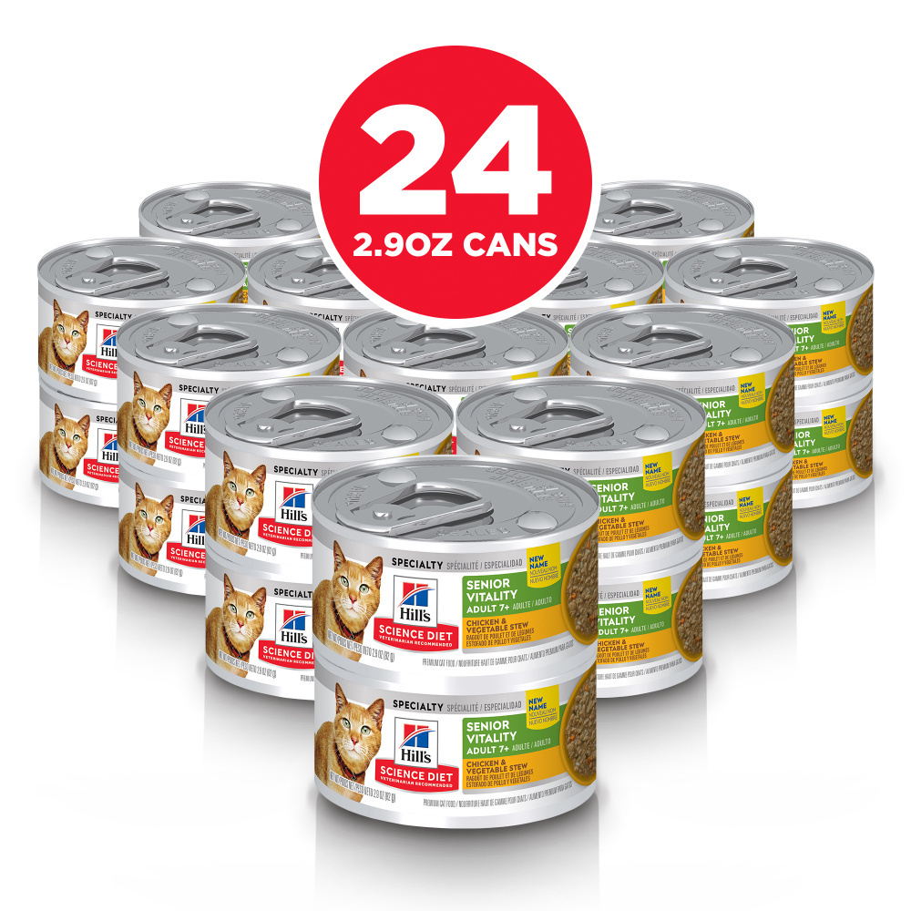 
                  
                    Hill's Science Diet Senior Vitality Adult 7+ Chicken & Vegetable Stew Canned Cat Food
                  
                