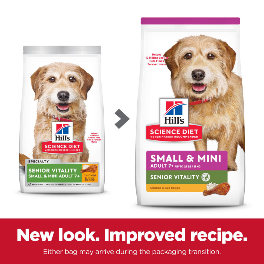 
                  
                    Hill's Science Diet Adult 7+ Senior Vitality SM & Mini Chicken & Rice Recipe Dog Food
                  
                