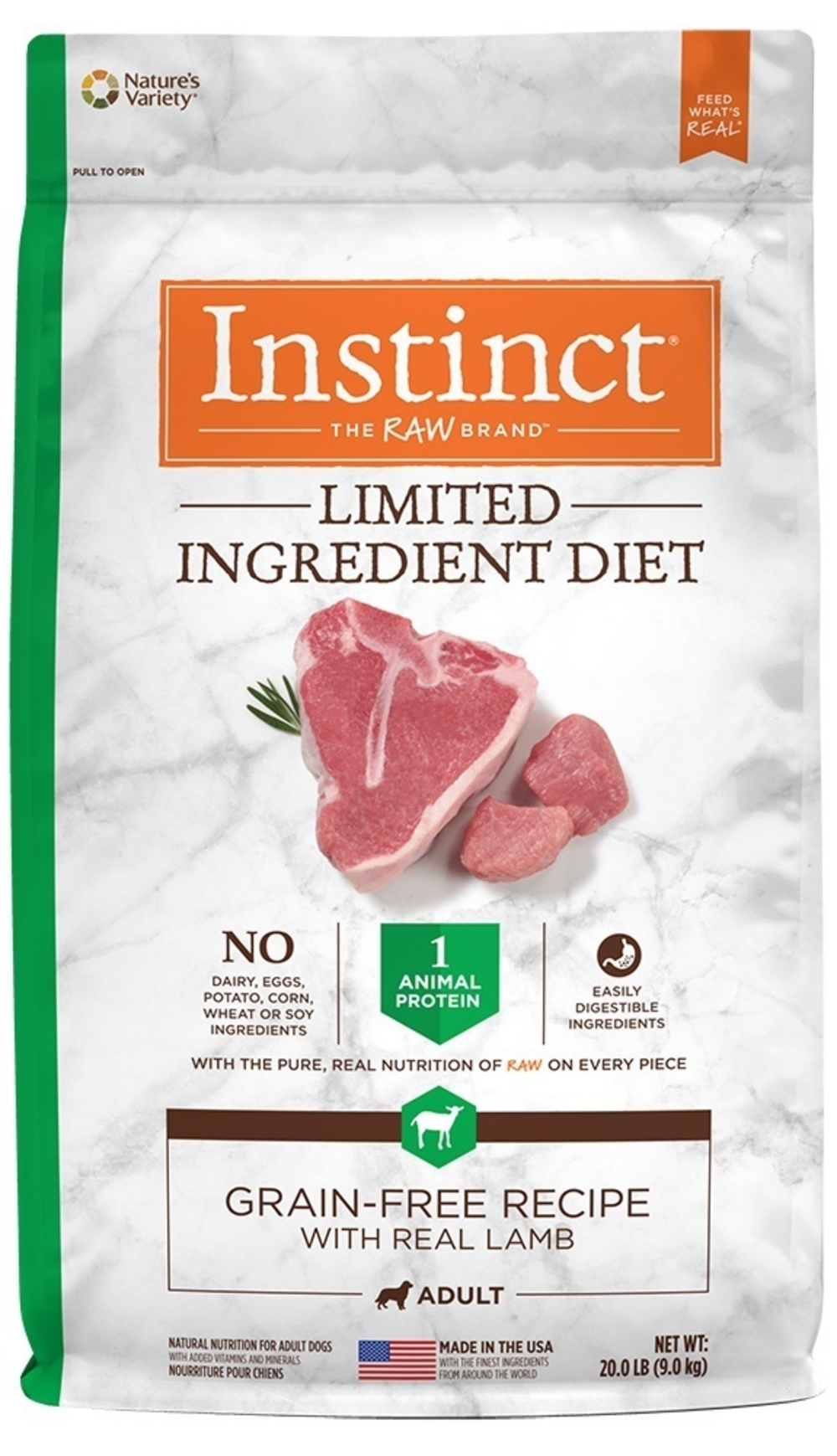 Instinct Limited Ingredient Diet Grain-Free Real Lamb Dry Dog Food