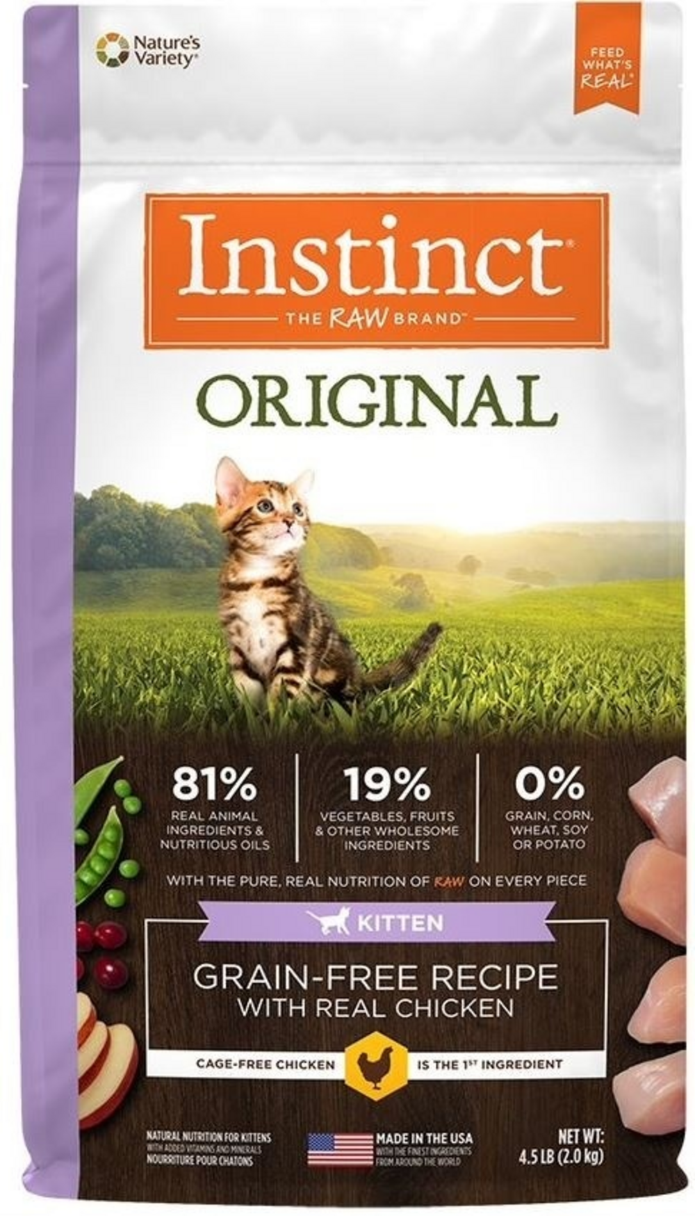 Instinct Original Grain Free Chicken Dry Kitten Food