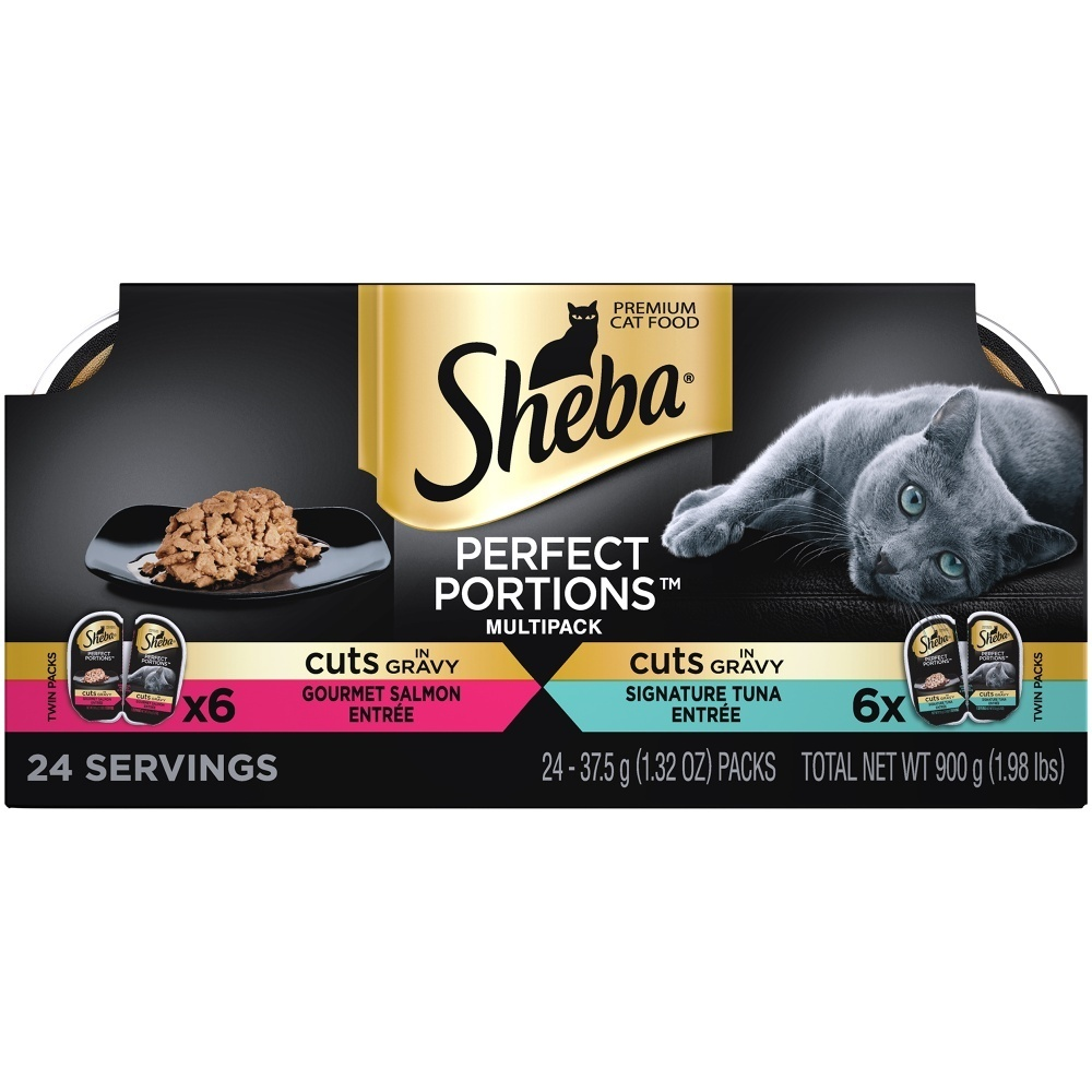 
                  
                    Sheba Perfect Portions Cuts in Gravy Multipack with Salmon and Tuna Wet Cat Food
                  
                