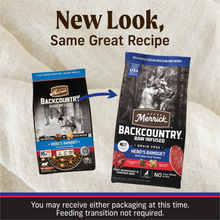 Load image into Gallery viewer, Merrick Backcountry Grain Free Dry Adult Dog Food, Kibble With Freeze Dried Raw Pieces Heros Banquet Recipe