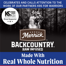 Load image into Gallery viewer, Merrick Backcountry Grain Free Dry Adult Dog Food, Kibble With Freeze Dried Raw Pieces Heros Banquet Recipe