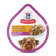 Load image into Gallery viewer, Hill&#39;s Science Diet Adult SM Paws Savory Stew with Chicken &amp; Vegetables Dog Food Trays