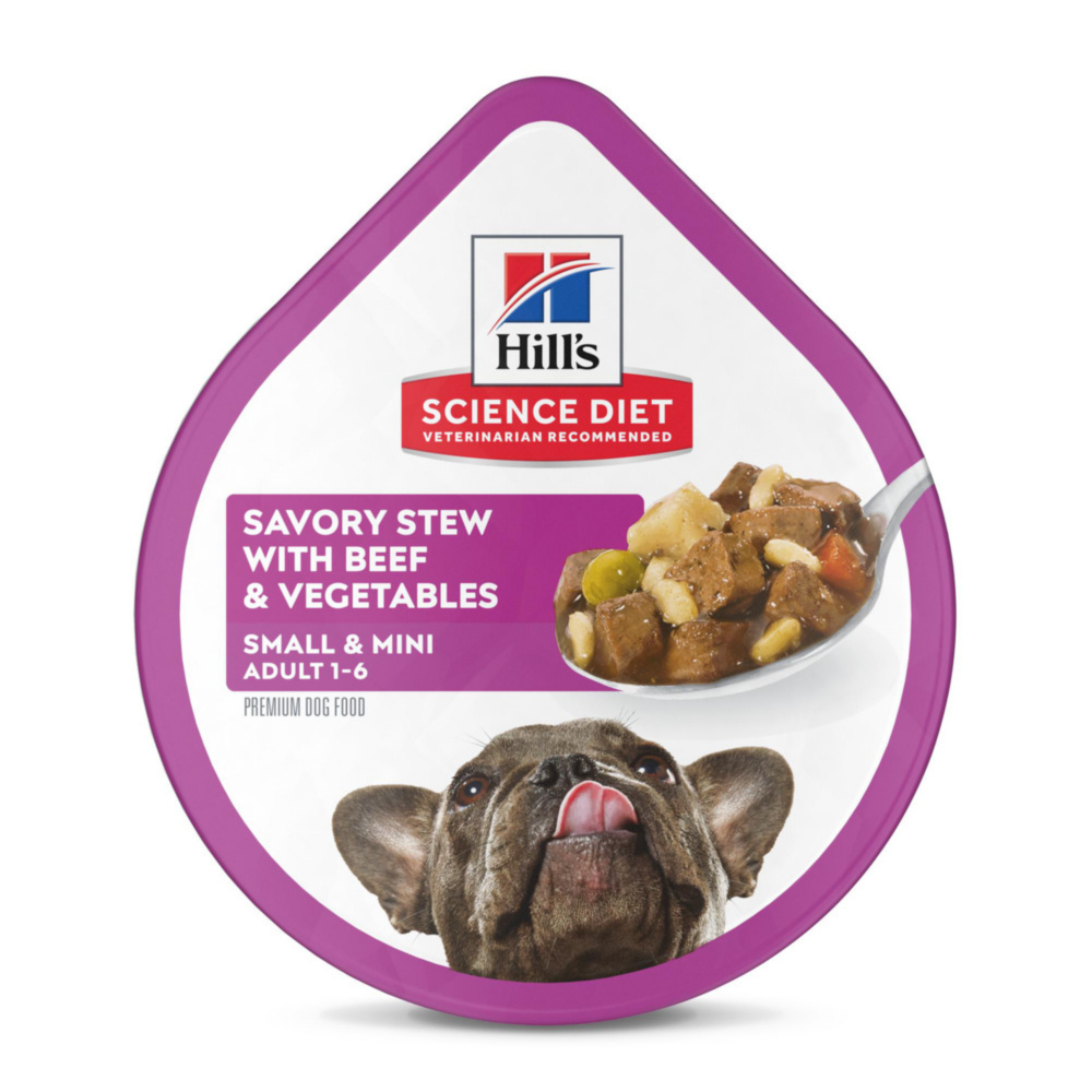 Hill's Science Diet Adult SM Paws Savory Stew with Beef & Vegetables Dog Food Trays