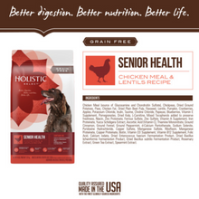 Load image into Gallery viewer, Holistic Select Natural Grain Free Senior Chicken Meal and Lentil Dry Dog Food