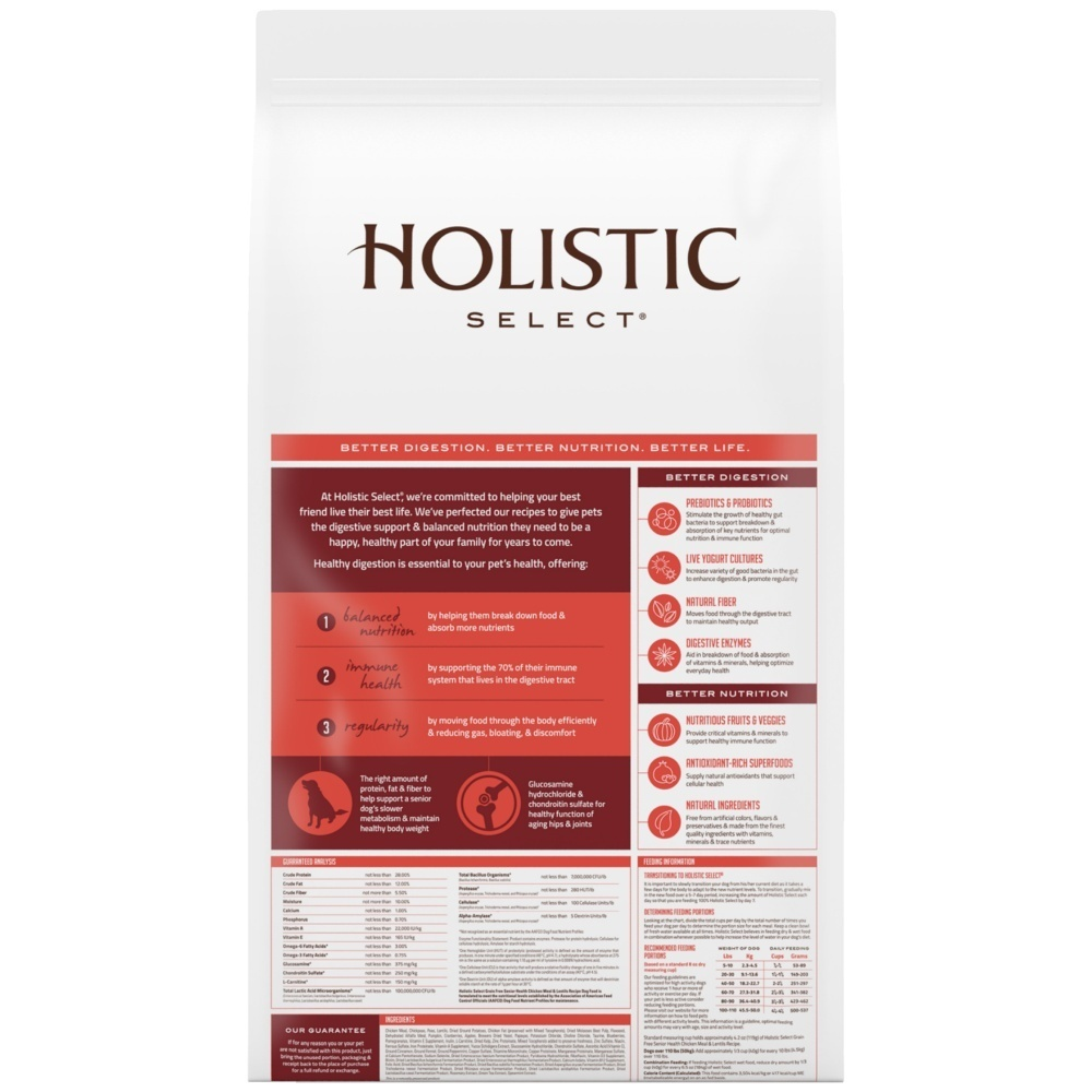 
                  
                    Holistic Select Natural Grain Free Senior Chicken Meal and Lentil Dry Dog Food
                  
                