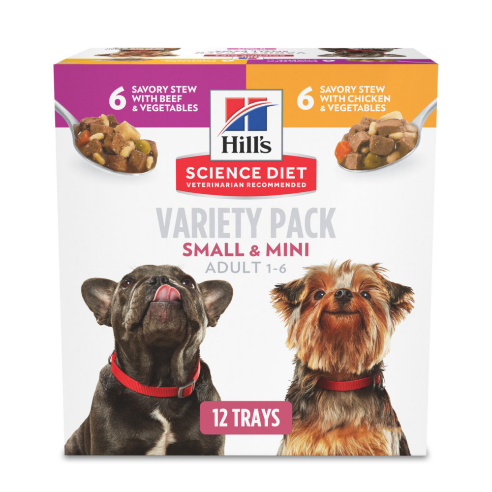 
                  
                    Hill's Science Diet Adult SM Paws Savory Stew Chicken or Beef with Vegetables Variety Pack Canned Dog Food
                  
                