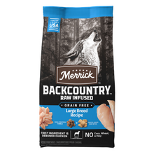 Load image into Gallery viewer, Merrick Backcountry Grain Free Dry Adult Dog Food Kibble With Freeze Dried Raw Pieces Large Breed Recipe