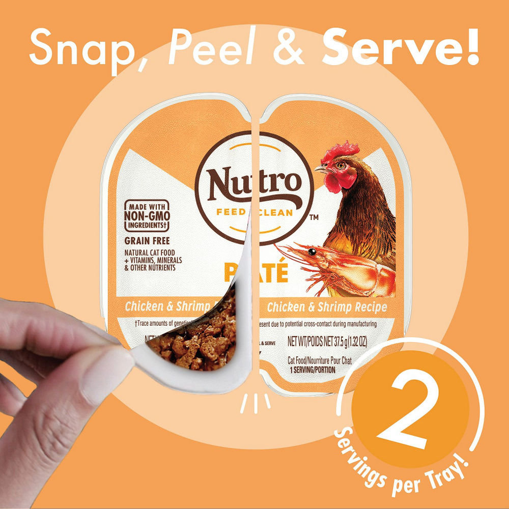 
                  
                    Nutro Perfect Portions Adult Grain Free Chicken and Shrimp Pate Wet Cat Food Trays
                  
                