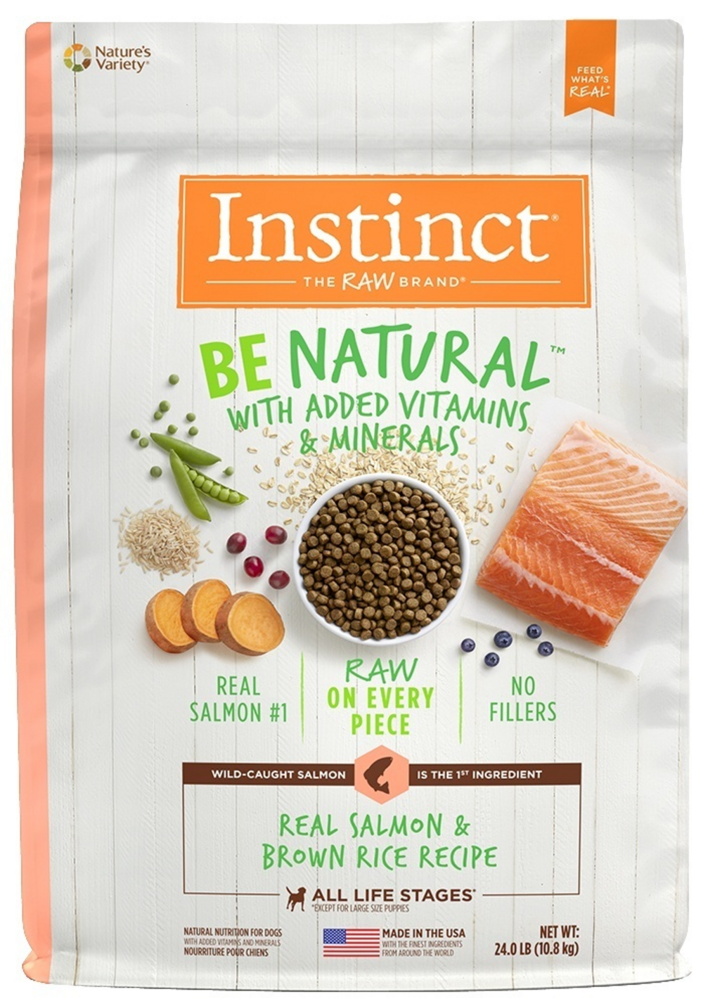 Instinct Be Natural Real Salmon and Brown Rice Dry Dog Food