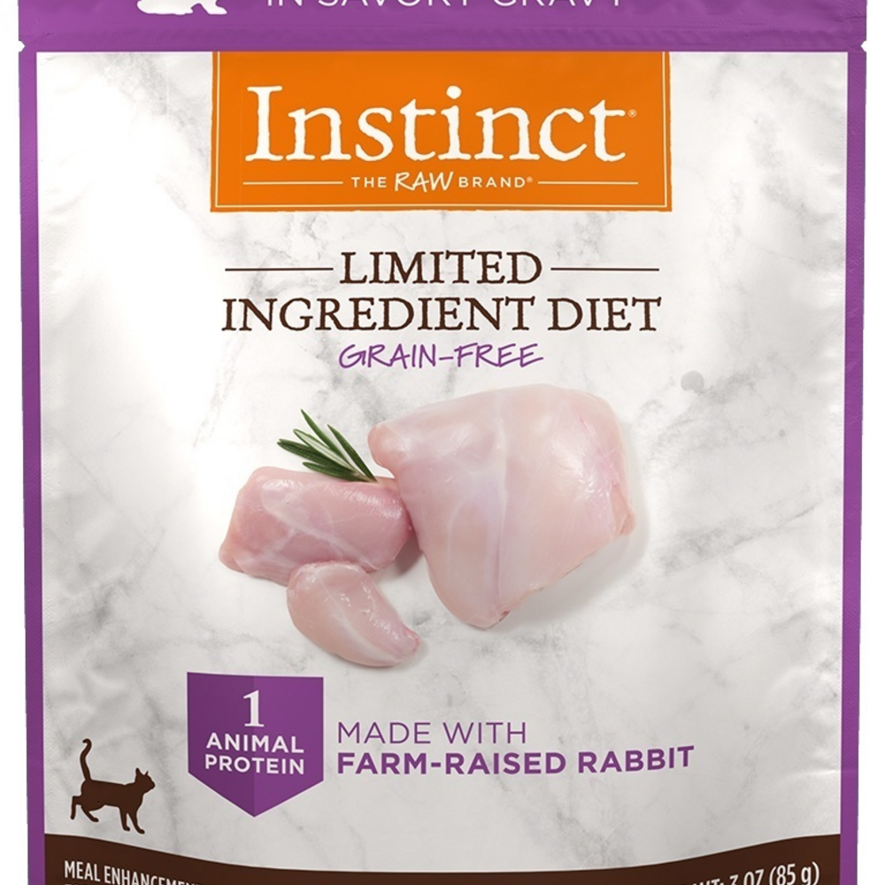 Instinct Limited Ingredient Diet Grain Free Rabbit Recipe Wet Cat Food Topper Pouches