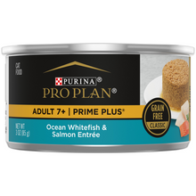 Load image into Gallery viewer, Purina Pro Plan Prime Plus 7+ Ocean Whitefish &amp; Salmon Entree Classic Canned Cat Food