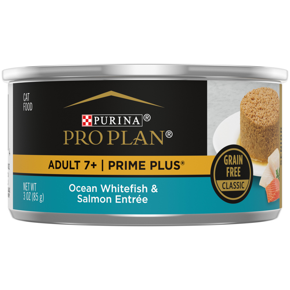 Purina Pro Plan Prime Plus Ocean Whitefish and & Salmon Senior 7+ Wet Cat Food