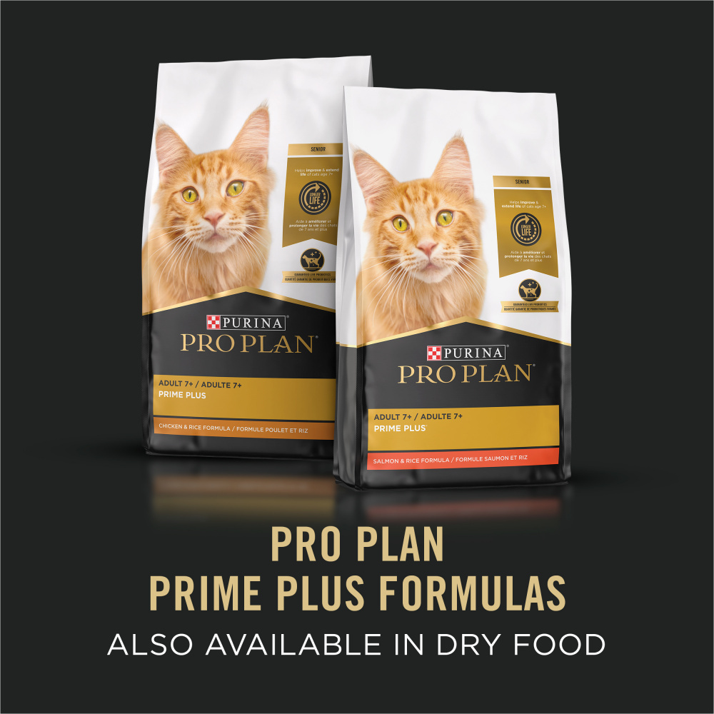 Purina Pro Plan Prime Plus Ocean Whitefish and & Salmon Senior 7+ Wet Cat Food