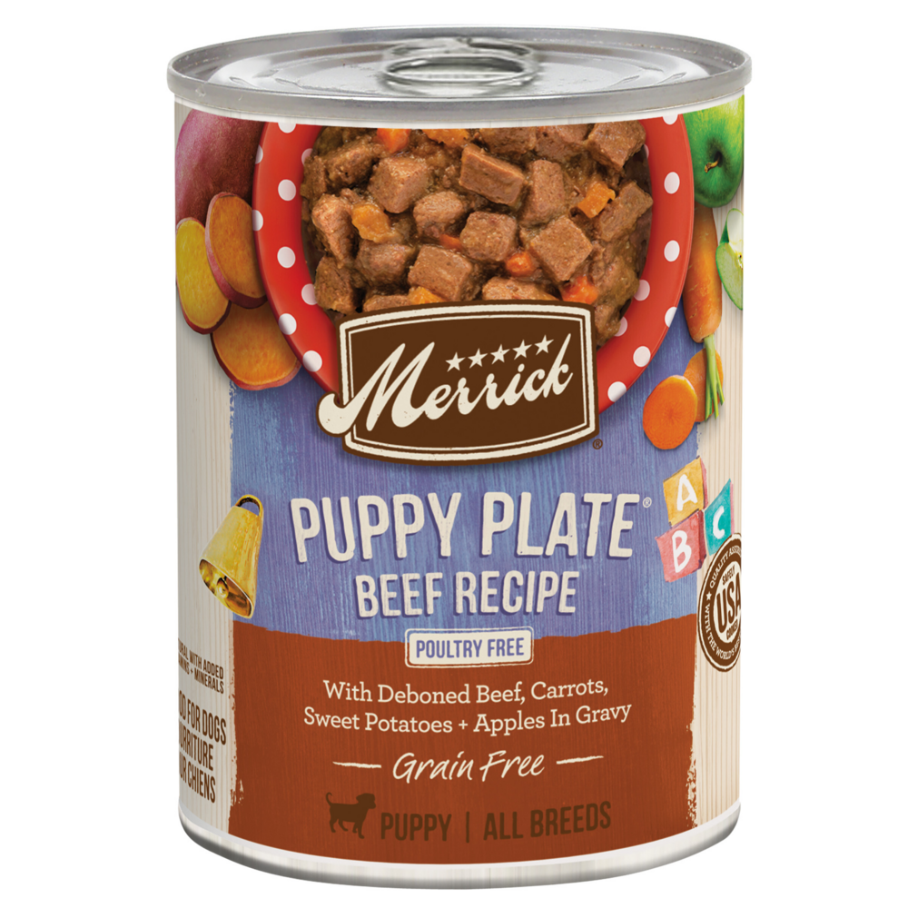 
                  
                    Merrick Grain Free Puppy Plate Beef Recipe Canned Puppy Food
                  
                