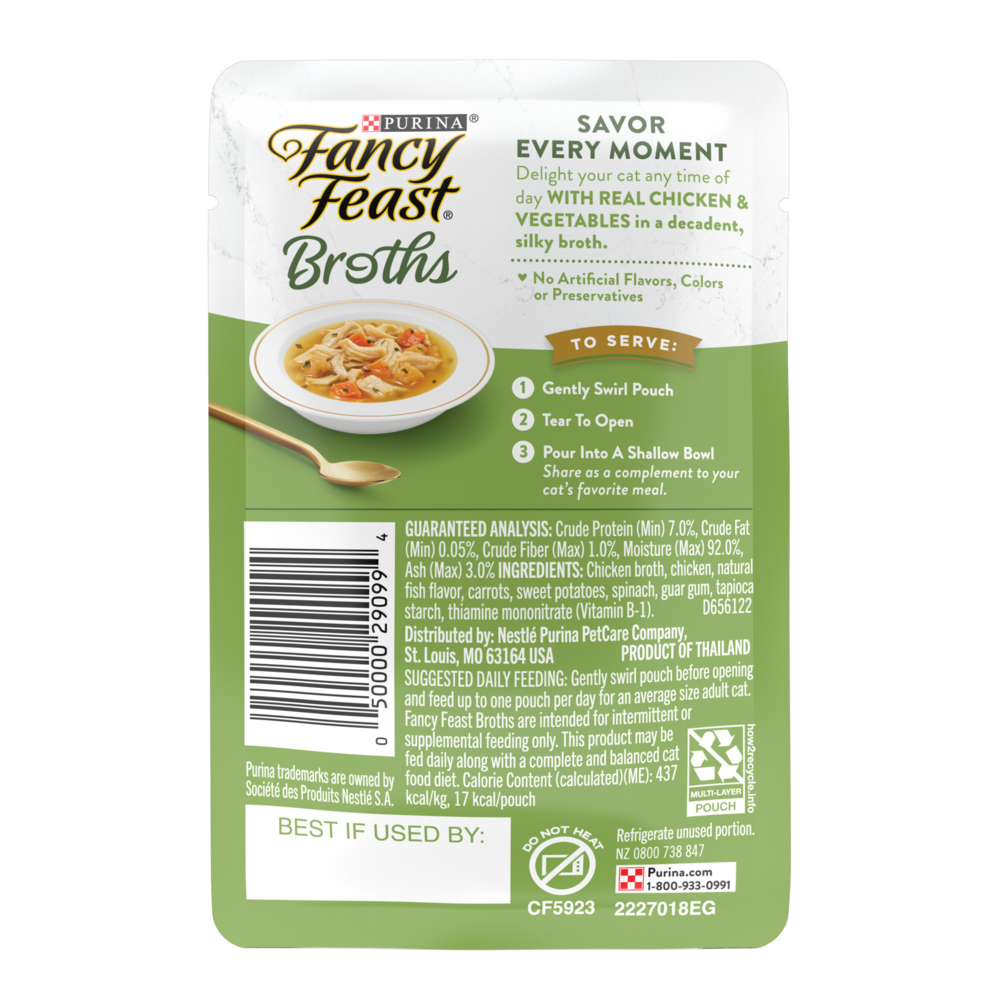 Purina Fancy Feast Classic Broths Chicken and Vegetables Wet Cat Food