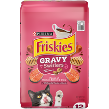 Load image into Gallery viewer, Friskies Gravy Swirlers Chicken &amp; Salmon Flavor Dry Cat Food