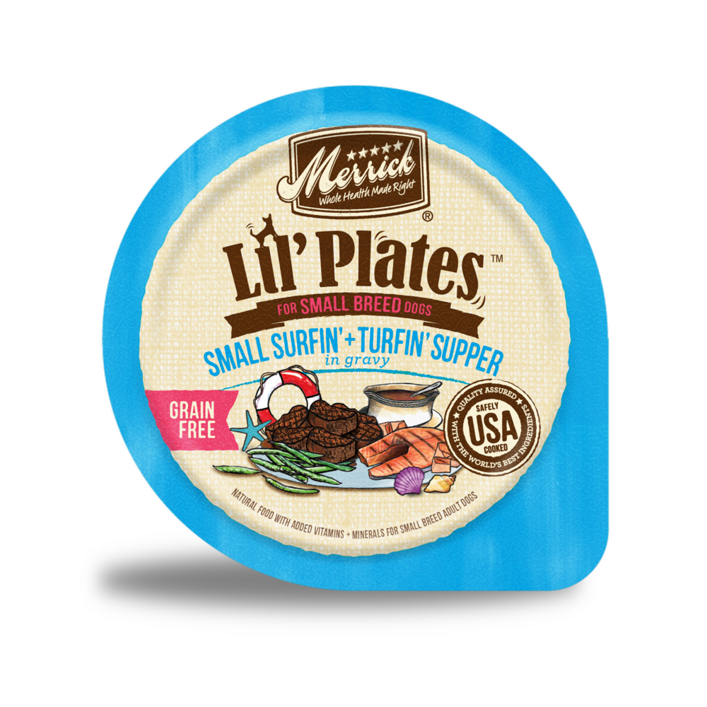 
                  
                    Merrick Lil' Plates Grain Free Surfin & Turfin Supper in Gravy Dog Food Tray
                  
                