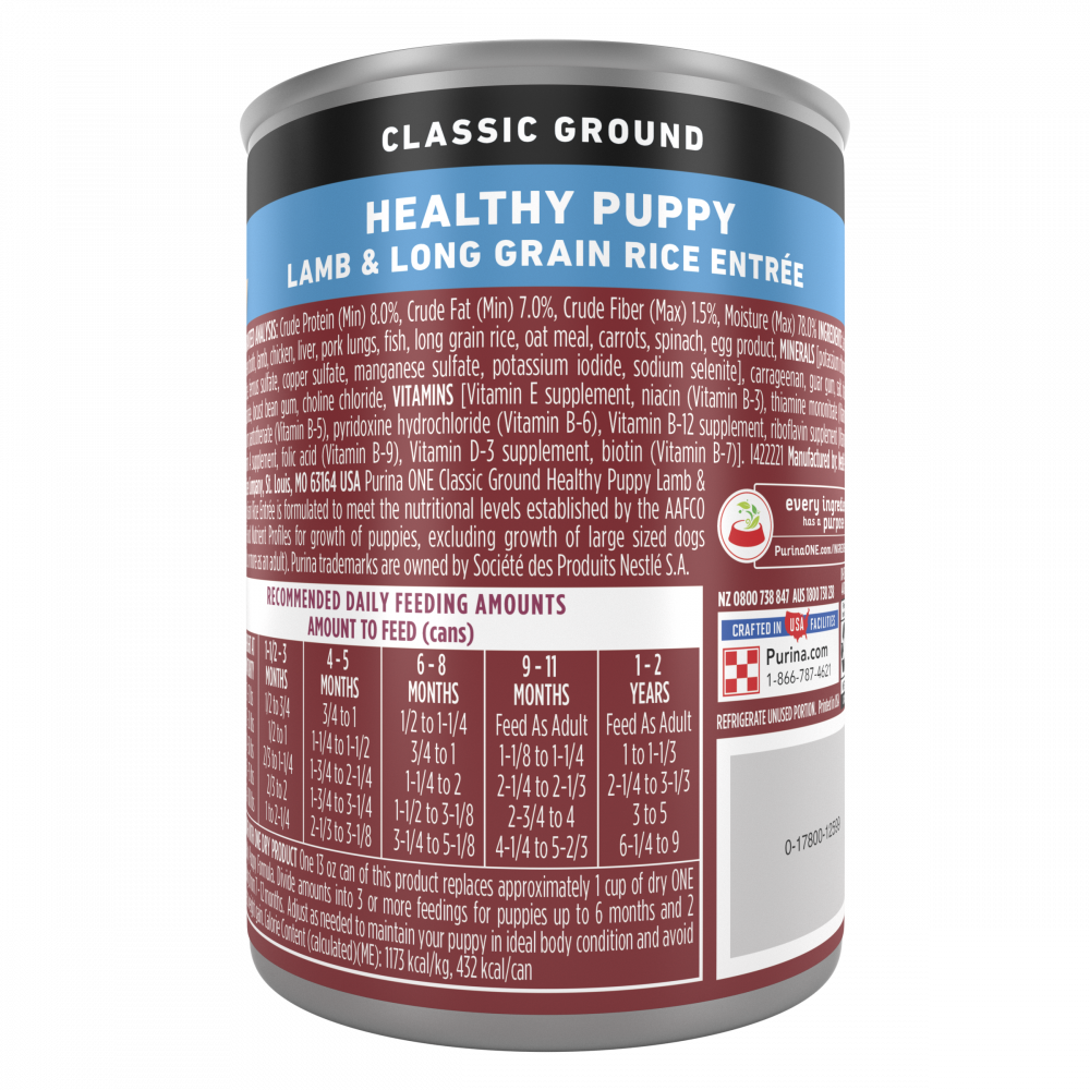 
                  
                    Purina ONE SmartBlend Classic Healthy Puppy Ground Lamb & Long Grain Rice Canned Dog Food
                  
                