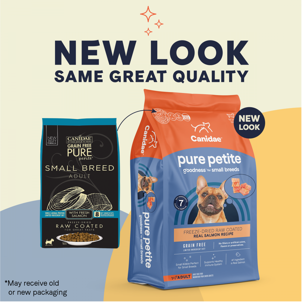 Canidae Pure Petite Freeze-Dried Raw Coated Dog Food for Small Breeds, Real Salmon