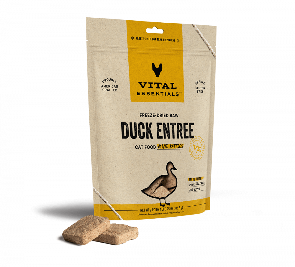 
                  
                    Vital Essentials Grain Free Duck Mini Patties Freeze Dried Raw Food for Cats
                  
                