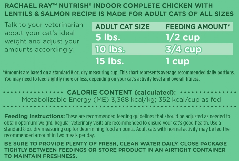 
                  
                    Rachael Ray Nutrish Indoor Complete Chicken & Salmon with Lentils Recipe Dry Cat Food
                  
                