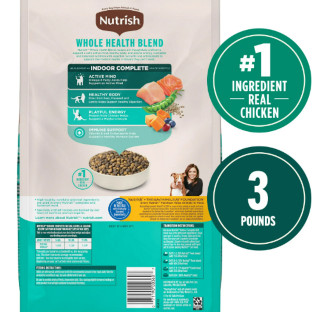 
                  
                    Rachael Ray Nutrish Indoor Complete Chicken & Salmon with Lentils Recipe Dry Cat Food
                  
                