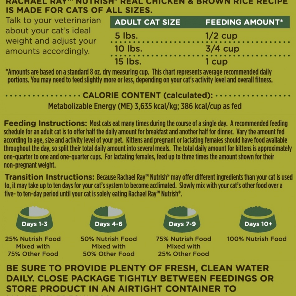 
                  
                    Rachael Ray Nutrish Natural Chicken & Brown Rice Recipe Dry Cat Food
                  
                