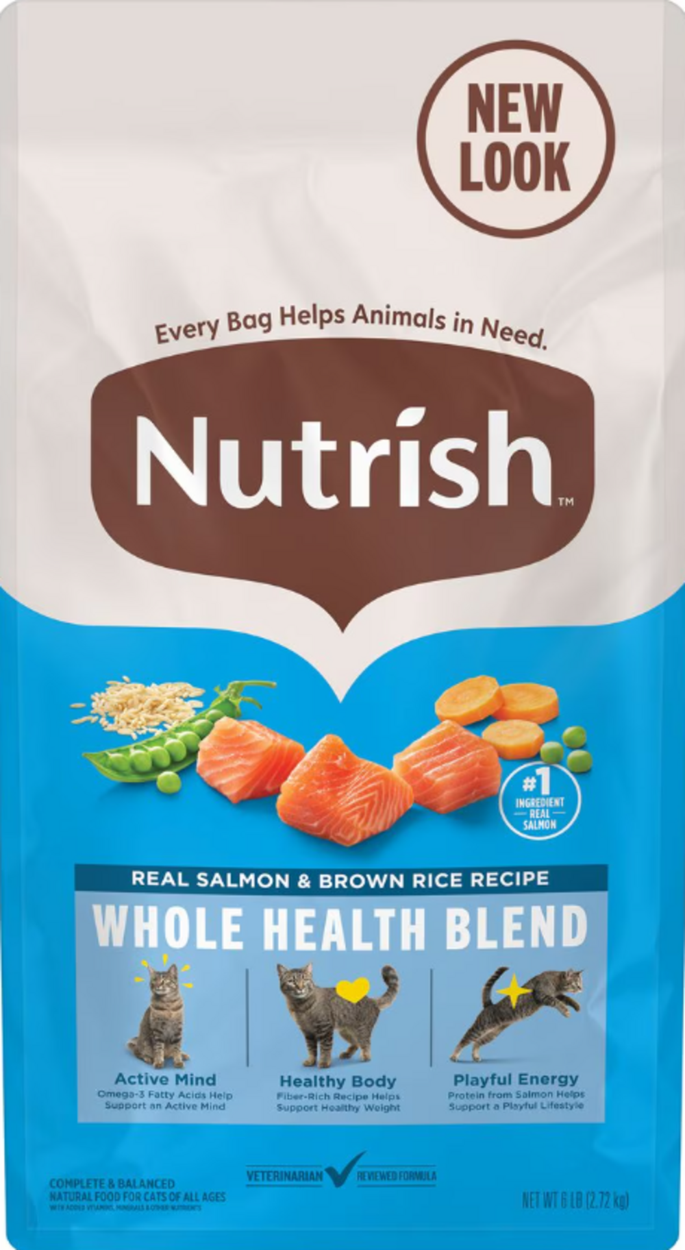 Rachael Ray Nutrish Natural Salmon & Brown Rice Recipe Dry Cat Food