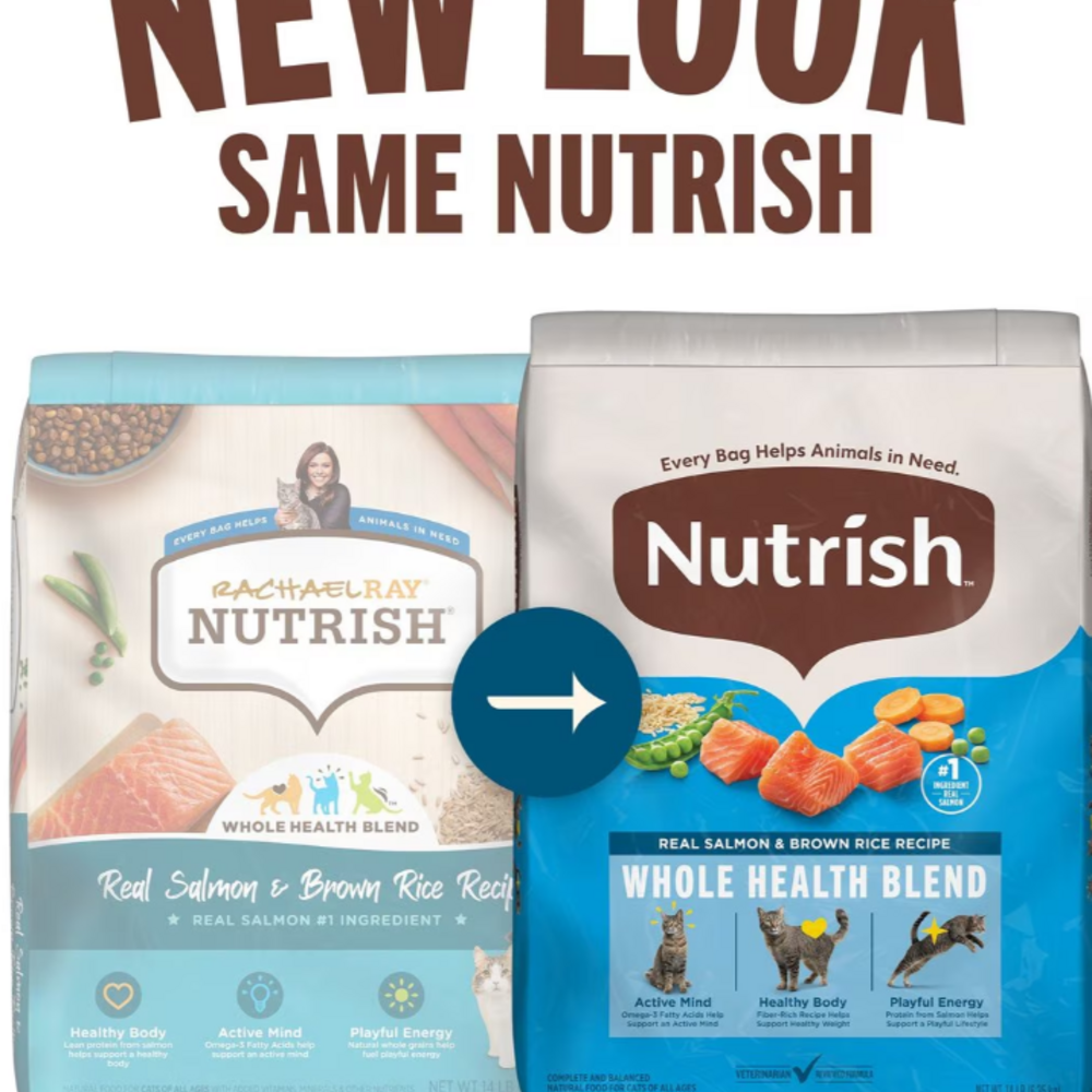 Rachael Ray Nutrish Natural Salmon & Brown Rice Recipe Dry Cat Food