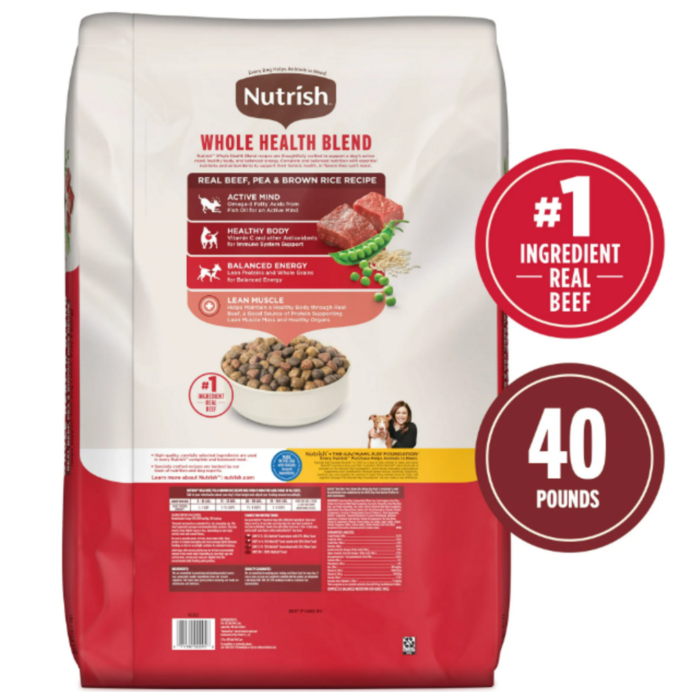 Rachael Ray Nutrish Natural Beef, Pea, & Brown Rice Recipe Dry Dog Food