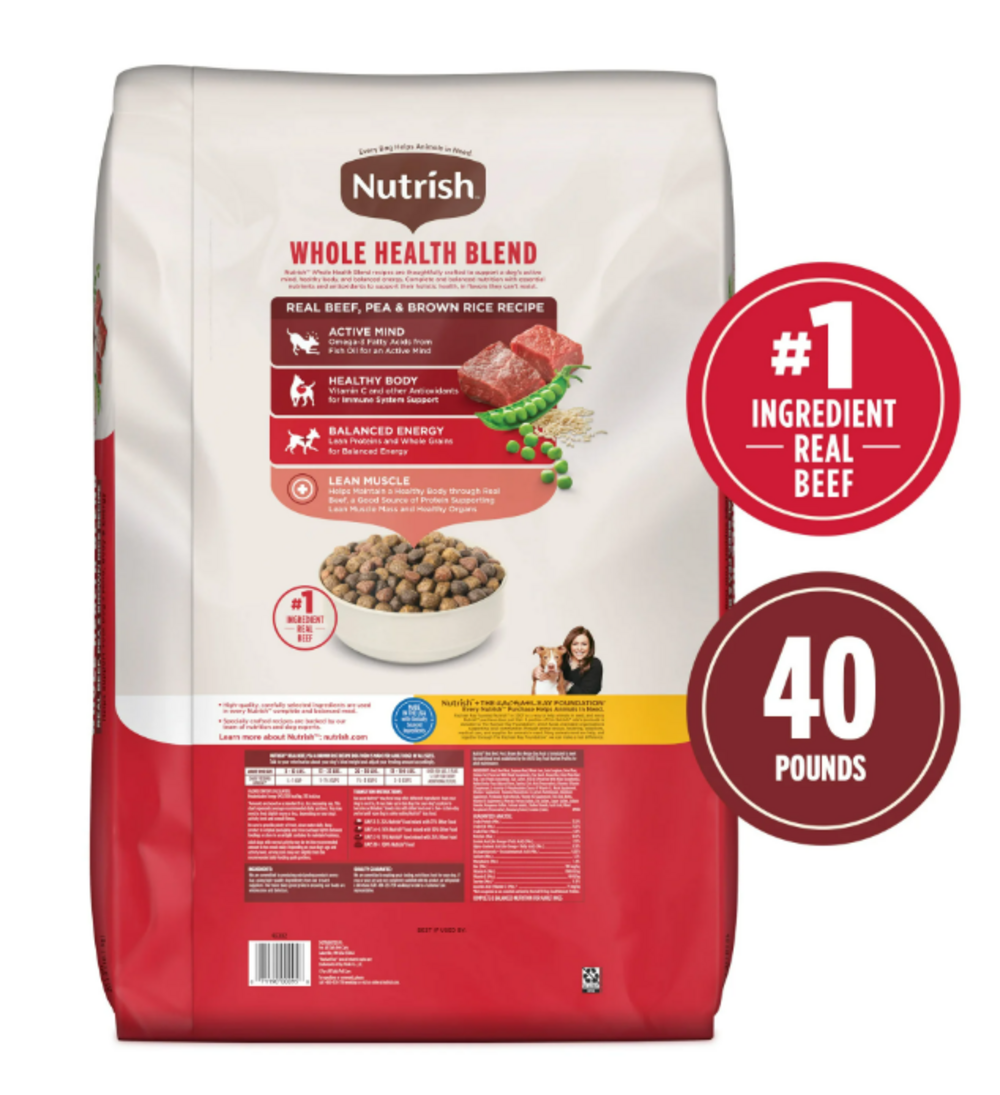 Rachael Ray Nutrish Natural Beef, Pea, & Brown Rice Recipe Dry Dog Food