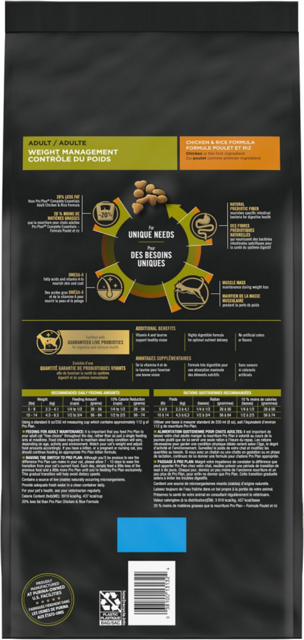 Purina Pro Plan Weight Management Chicken & Rice Formula Adult Dry Cat Food