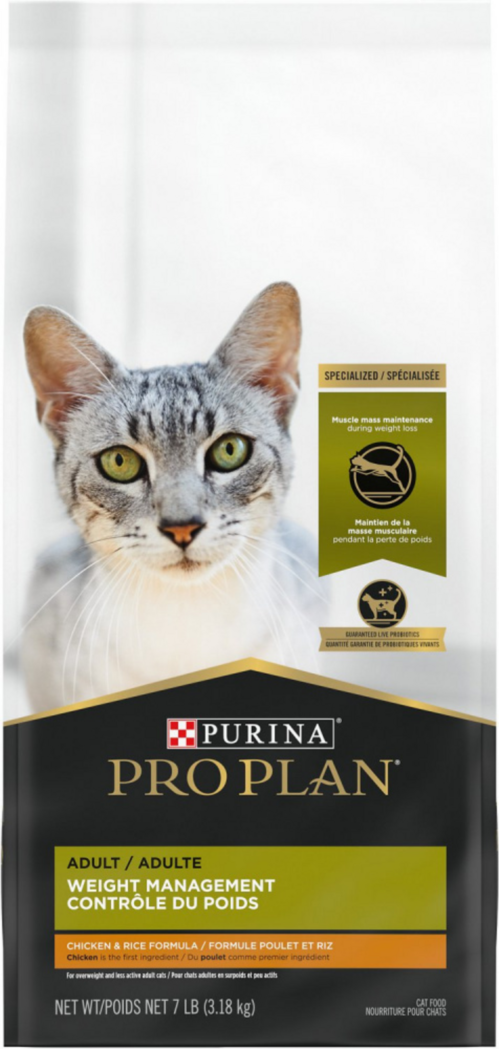 Purina Pro Plan Weight Management Chicken & Rice Formula Adult Dry Cat Food