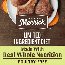 Load image into Gallery viewer, Merrick Limited Ingredient Diet Grain Free Real Lamb &amp; Sweet Potato Recipe Dry Dog Food