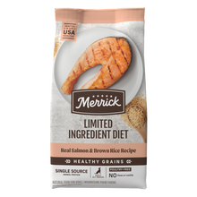 Load image into Gallery viewer, Merrick Limited Ingredient Diet Dry Dog Food Real Salmon &amp; Brown Rice Recipe with Healthy Grains