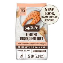 Load image into Gallery viewer, Merrick Limited Ingredient Diet Dry Dog Food Real Salmon &amp; Brown Rice Recipe with Healthy Grains