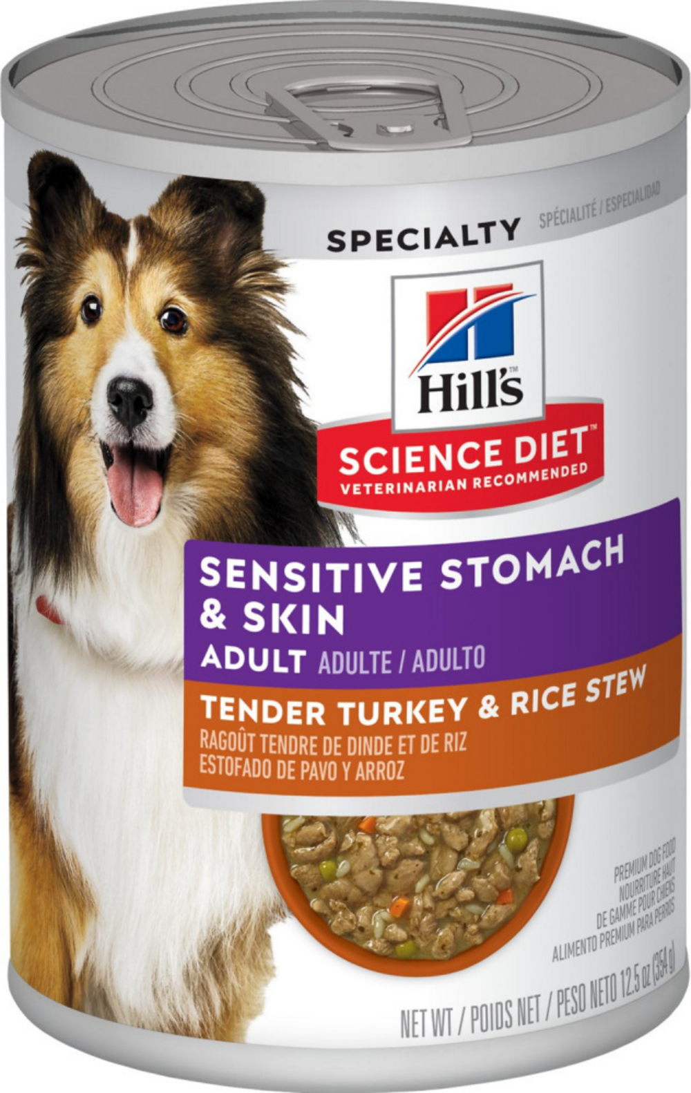 Hill's Science Diet Adult Sensitive Stomach & Skin Tender Turkey & Rice Stew Canned Dog Food