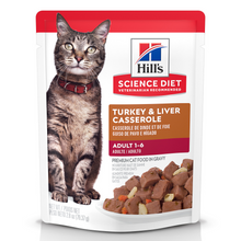 Load image into Gallery viewer, Hill&#39;s Science Diet Turkey &amp; Liver Casserole Adult Wet Cat Food