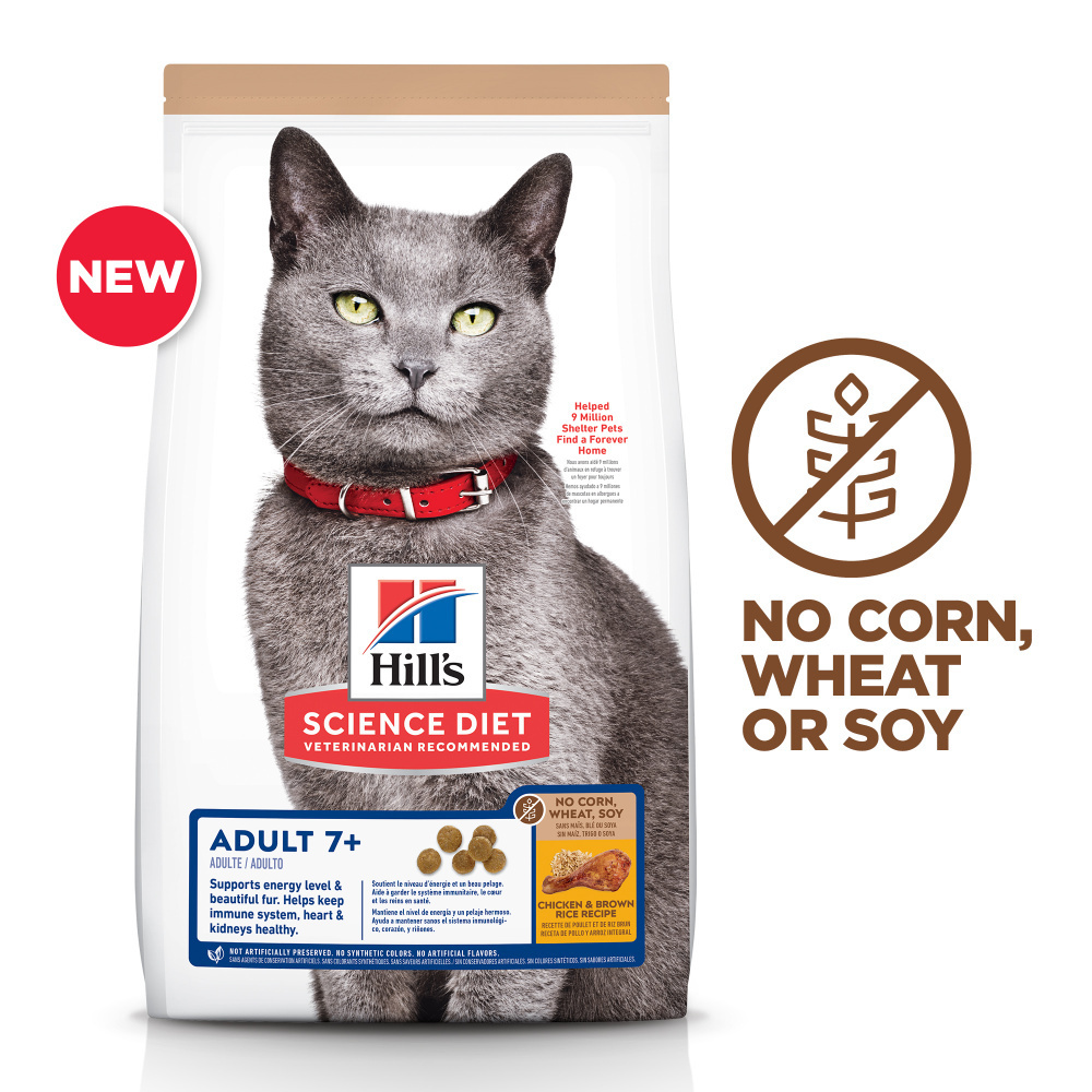 
                  
                    Hill's Science Diet Hill's Science Diet Adult 7+ No Corn, Wheat, or Soy Chicken & Brown Rice Recipe Dry Cat Food
                  
                