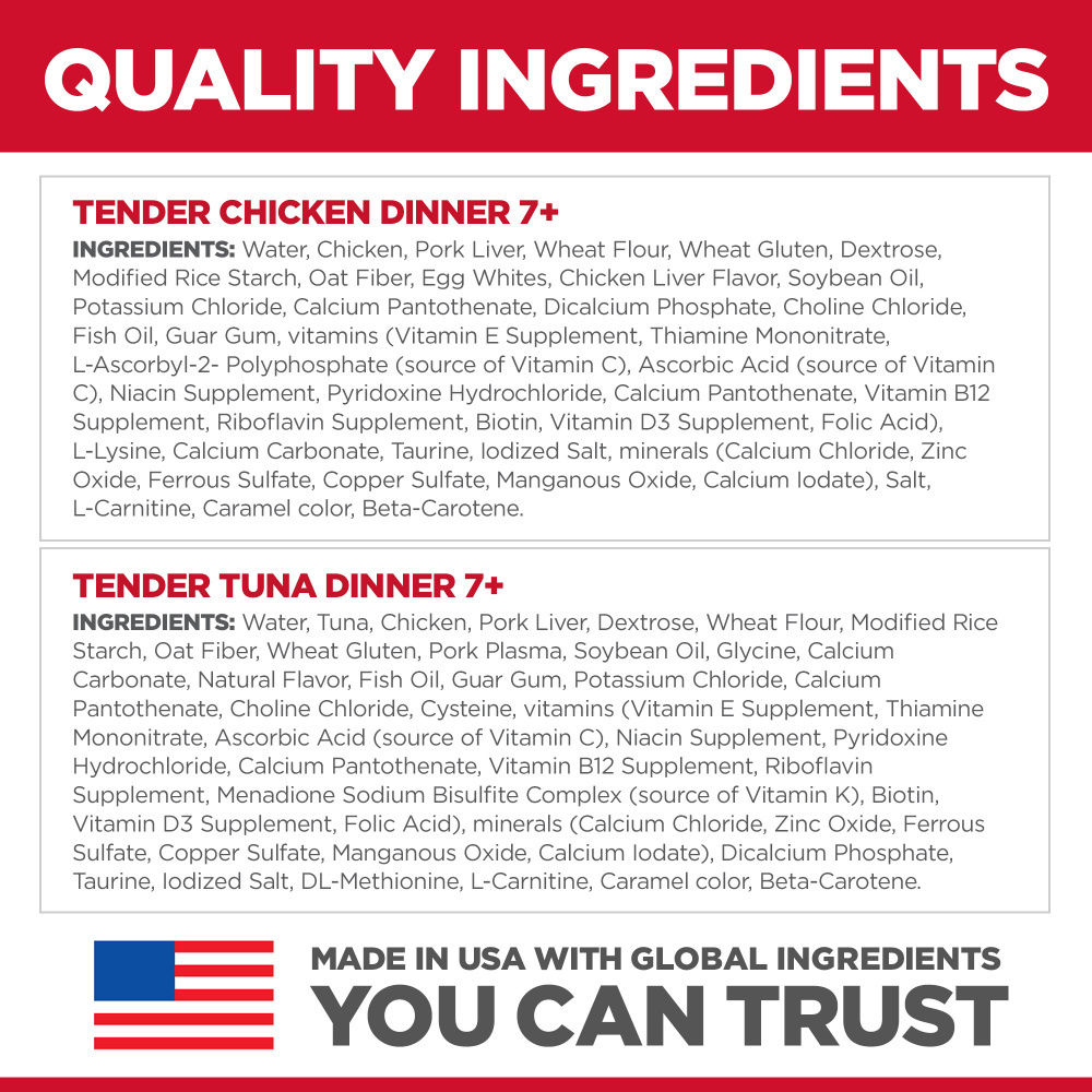 
                  
                    Hill's Science Diet Adult 7+ Tender Dinner Pouch Variety Pack Wet Cat Food
                  
                